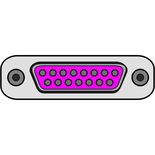 Game port plug vector image