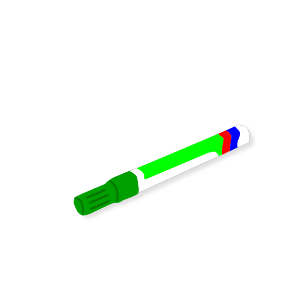 Vector clip art of green marker