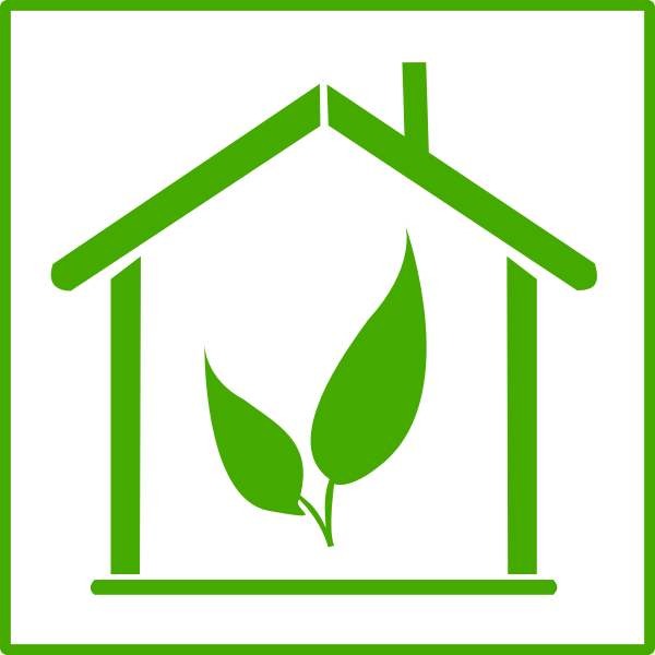 Eco house vector icon