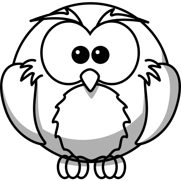 Owl line art vector illustration