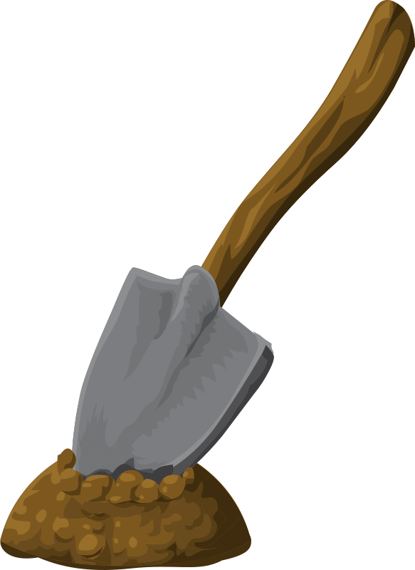 Shovel in the soil