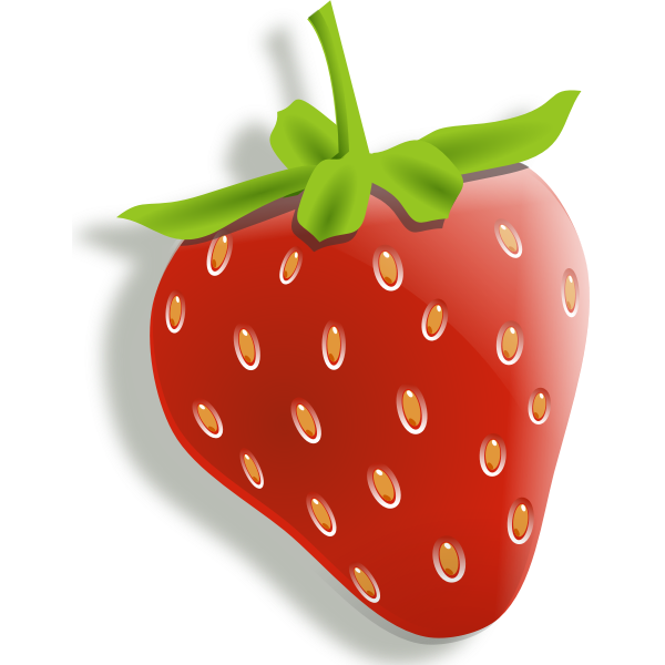 Vector image of shaded strawberry