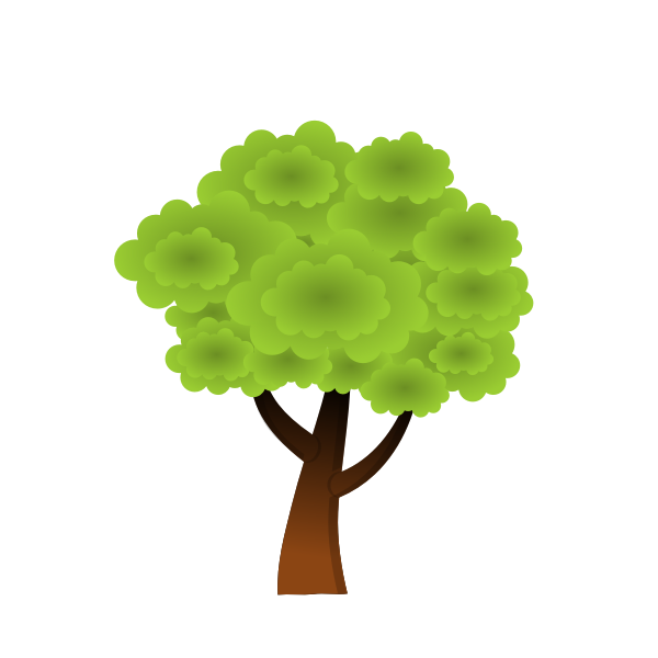 Tree in spring vector drawing