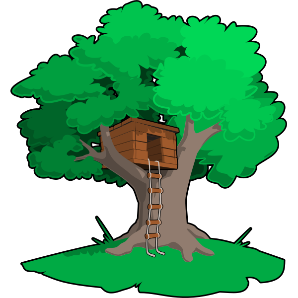 Tree house vector illustration