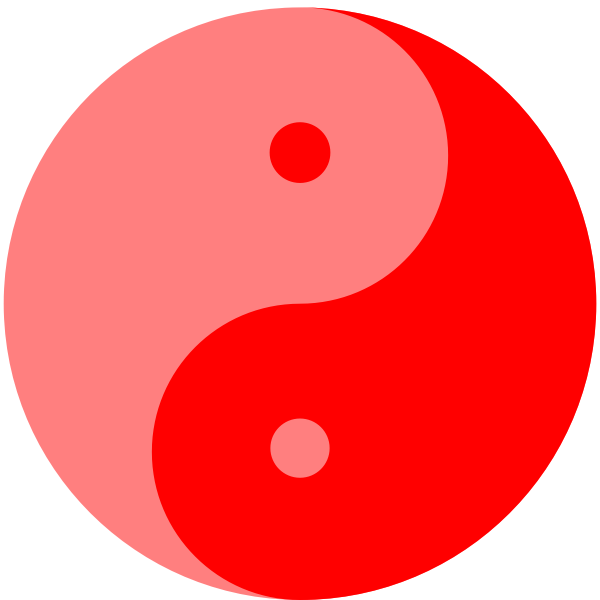 yin yang red