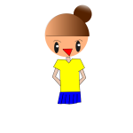 Girl in yellow T-shirt