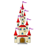 Vector image of beautiful castle