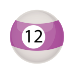 Purple snooker ball 12