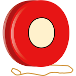 An early version of the yo-yo toy vector clip art