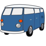 Retro style van vector image