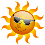 Summer smile Sun vector drawing