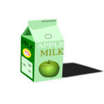 Vector clip art of apple milk carton