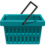 Blue shopping cart vector image