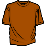 Orange t-shirt vector clip art