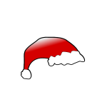 Red Santa Claus hat vector