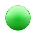 Round green button