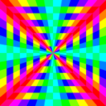 12 color rainbow square tunnel