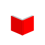 Open book with red cover