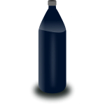 Black water bottle vector clip art