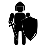 Silhouette of a knight