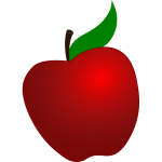 Vector graphics of tilted apple