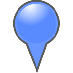 Blue map pointer