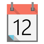 Spiral calendar icon vector illustration