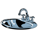 Bathroom sink vector image