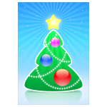 Cartoon Christmas tree vector illustration