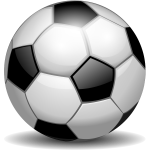 Vector clip art of football ball with reflections