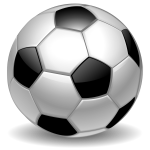 Football with white hexagons and black pentagons vector graphics