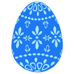 Blue lace Easter egg vector image