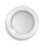 Vector clip art of empty white plate