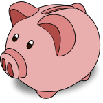 Cartoon piggy bank vector image