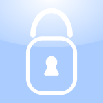 Vector illustration of application security icon with a keyhole sign