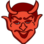 Red devil head vector clip art