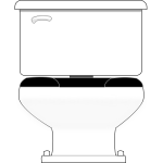 Vector drawing of unisex toilet seat