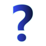 Vector clip art of blue question mark