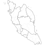 Blank map of peninsular Malaysia