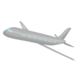 Gray airplane vector