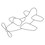 Cartoon propeller airplane