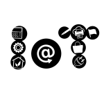 Internet icon silhouette