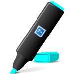 Blue Highlighter Pen with Logo