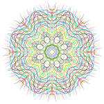 Prismatic Line Art Mandala No Background