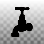 Faucet silhouette