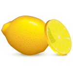 Lemon with slice