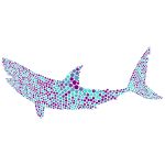 Shark with colorful dots