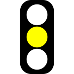 Yellow traffic light indicator