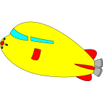 Space ship in yellow color