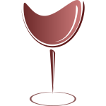 Abstract wine glass